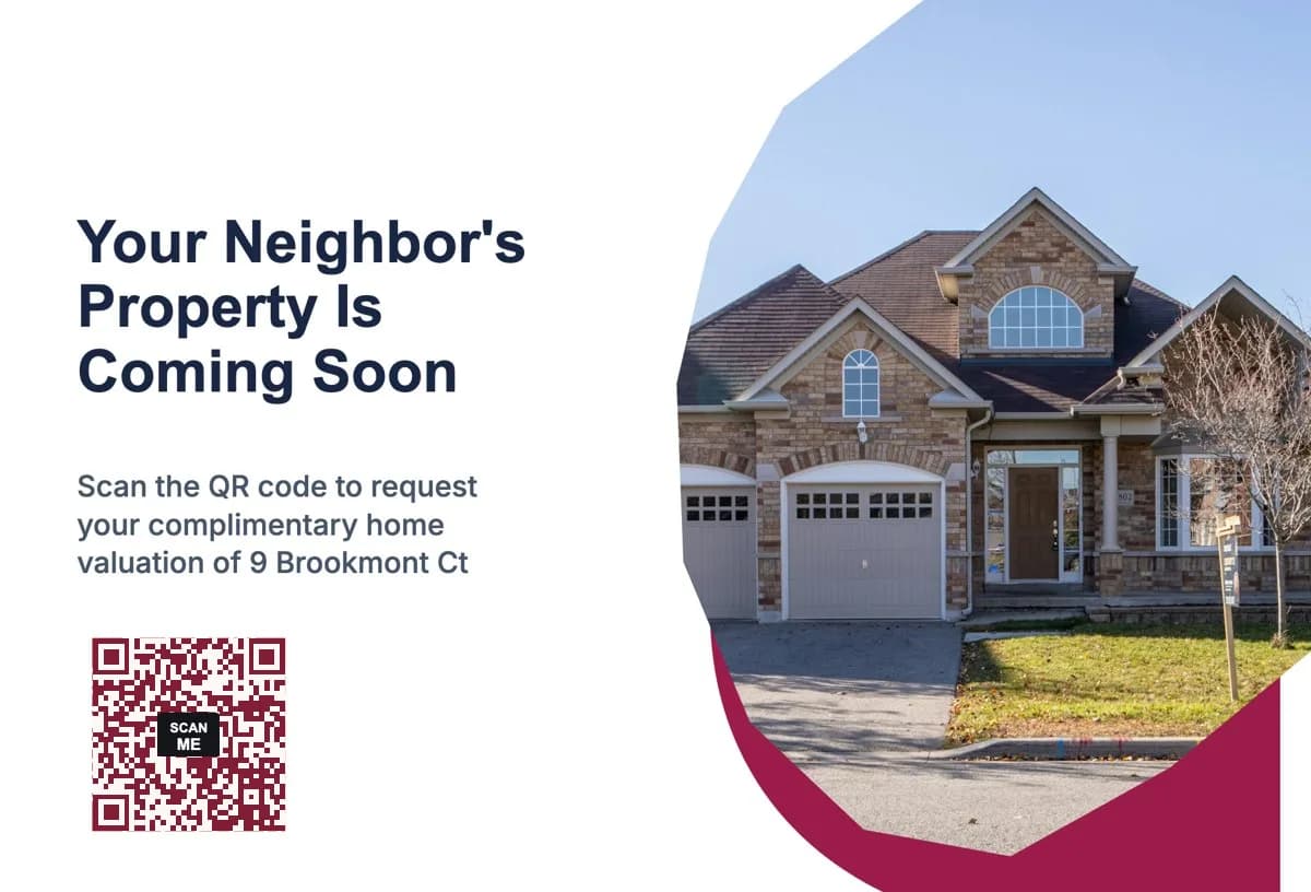 Coming Soon postcard, Corner Photo design: your neighbor's property is coming soon